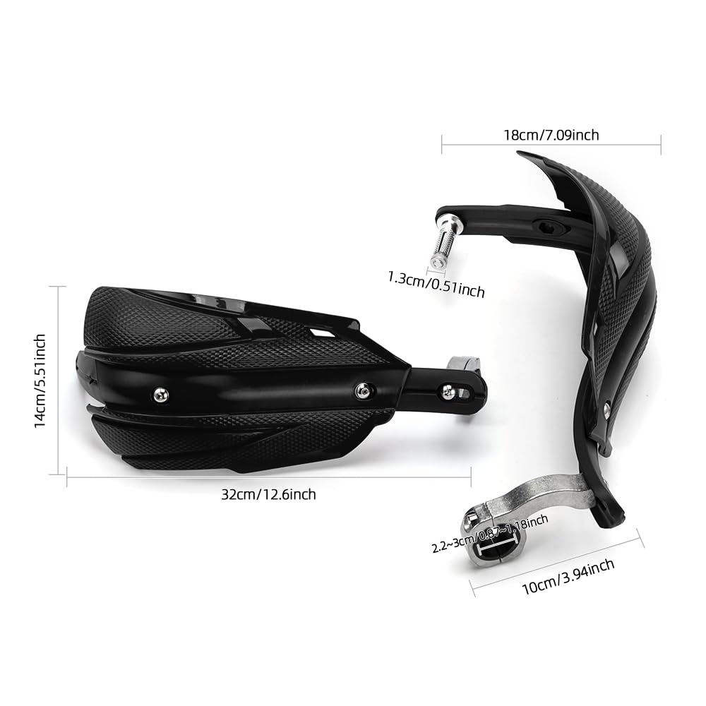 équipement Moto Universel Protège-mains Moto Universel - Guidon 22mm/25mm/ 28mm - Coupe-vent Et Protection Pour Motocross, Scooter Paramani Moto Universali