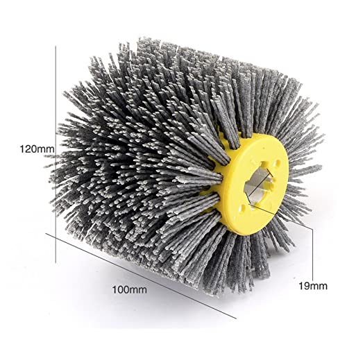 Nylonbürsten #120 Körnung Polierbürste Schwarz Grit Bürste für 19mm Durchmesser Holz Bürsten Maschine (120# / 2Pcs, 120#)