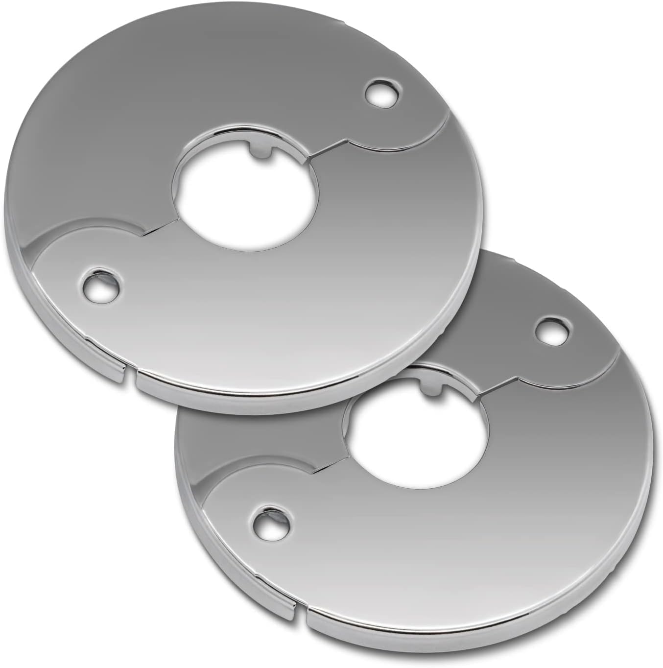 PLUMBQ 21mm Plumbing Cover Plates, ChromeFinished Stainless Split