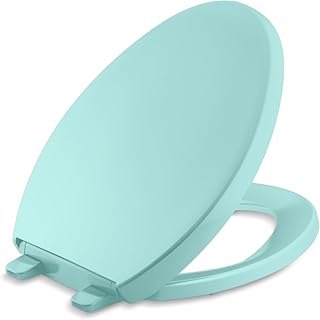 K-4008-H15 Reveal Quiet Close Toilet Seat with Grip Tight Bumpers, Elongated, Spring Green