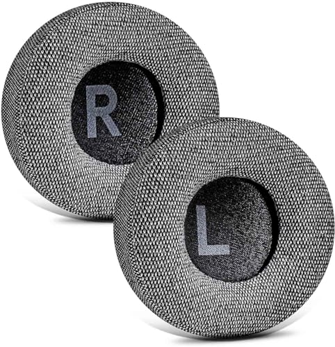Almohadillas de reemplazo TRANSTEK para Jabra REVO Wireless/Wired en tela gris con espuma viscoelástica más gruesa miniatura 1