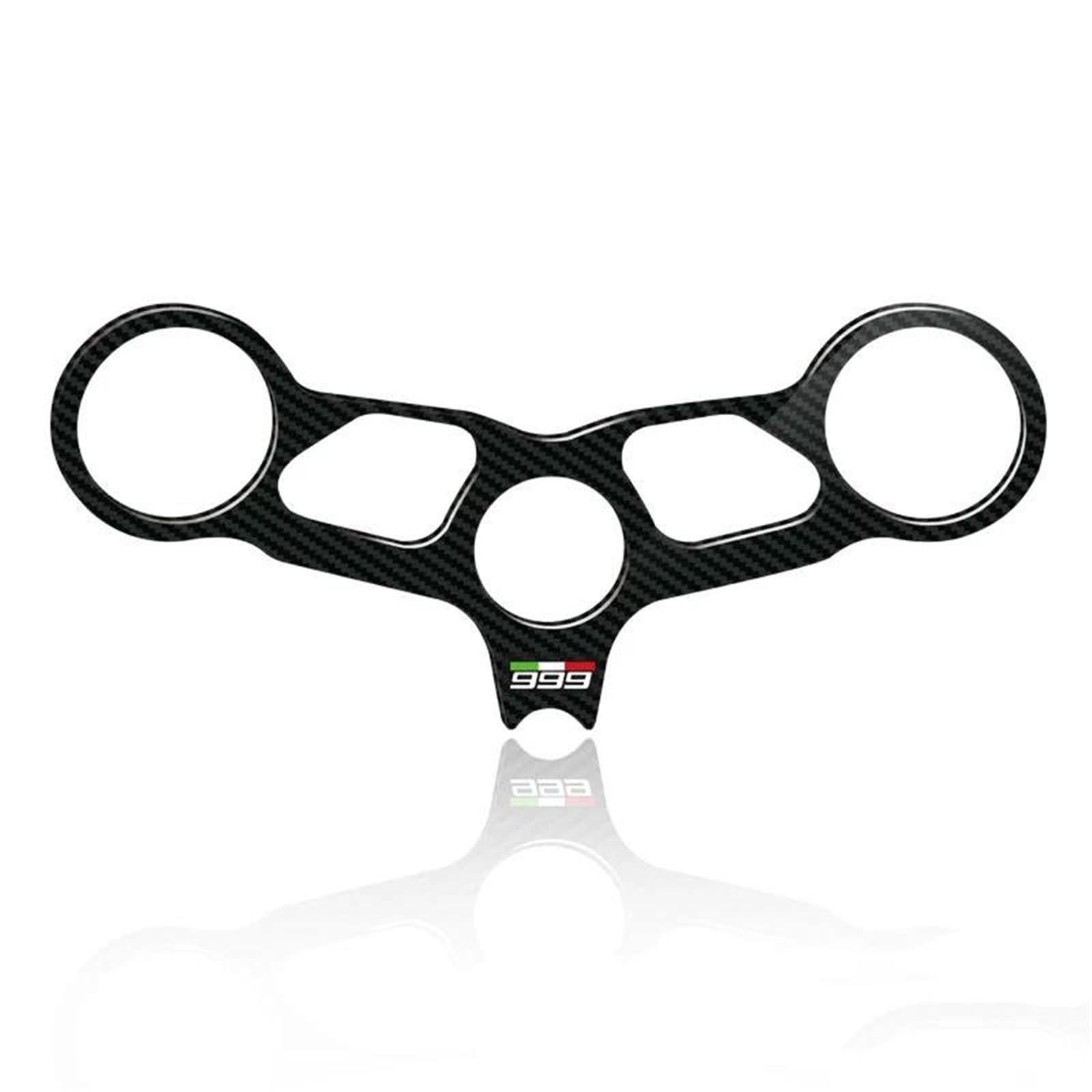 Motorcycle Top Triple Clamp Yoke Carbon Fiber Pattern Sticker Case for Ducati 749 749R 999 2003-2006(Style 2)