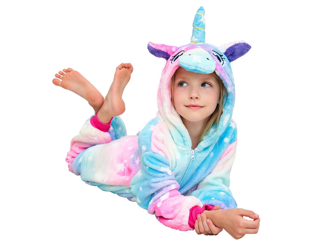 Cos TimeKids Unicorn Onesie Animal One Piece Pajamas Halloween Costumes