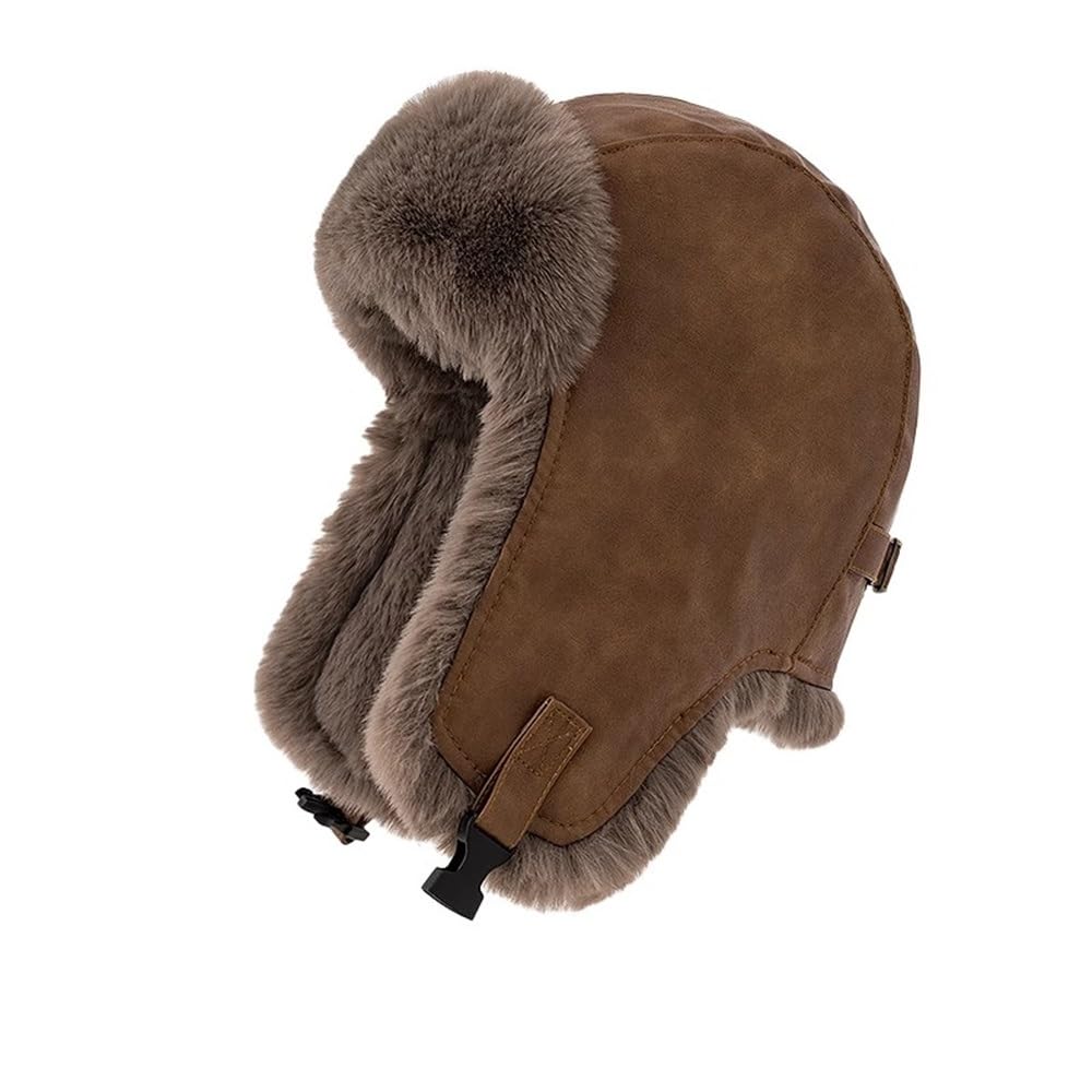 Sombrero de Invierno para Hombre Gorro cálido de Felpa Gruesa Invierno for Hombre para Esquiar y Cazar