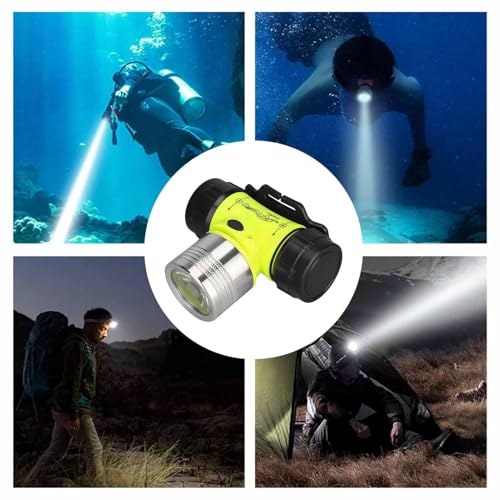 Linterna frontal de buceo 1000LM con alto brillo impermeable IP68 para cuevas 5