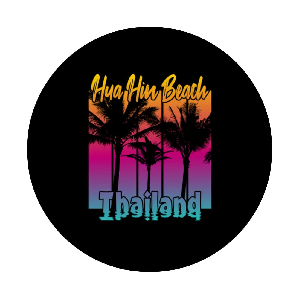Hua Hin Beach PopSockets Swappable PopGrip, Black - Image 3