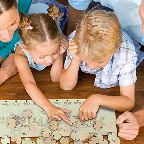 Family Birthday Board Diy Wooden Calendar Wall Hanging Birthday Reminder Plaque,With 100 Wooden Tags,Great Gift For Mom Grandma,Birthday #TOP5