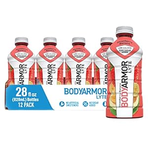BODYARMOR LYTE Sports activities Drink Low-Calorie Sports activities Beverage, Strawberry Banana, Pure Flavors With Nutritional vitamins, Potassium-Packed Electrolytes, Excellent For Athletes, 28 Fl Oz (Pack of 12)