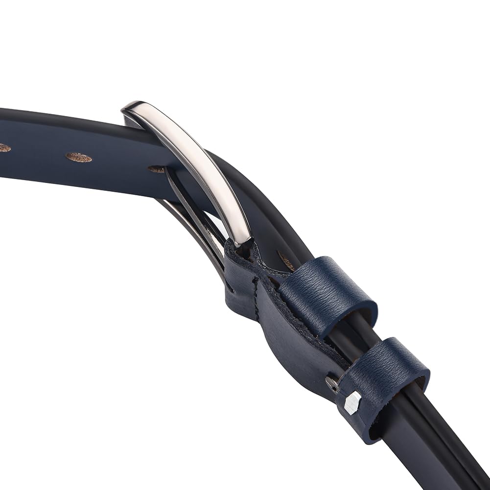 HYCOPROT Cinturón Piel Hombre,Cinturones de Cuero Para Hombres de 38mm de Ancho, Hebilla de Cinturon Ajustable Para Pantalones Vaqueros de Trabajo Informales