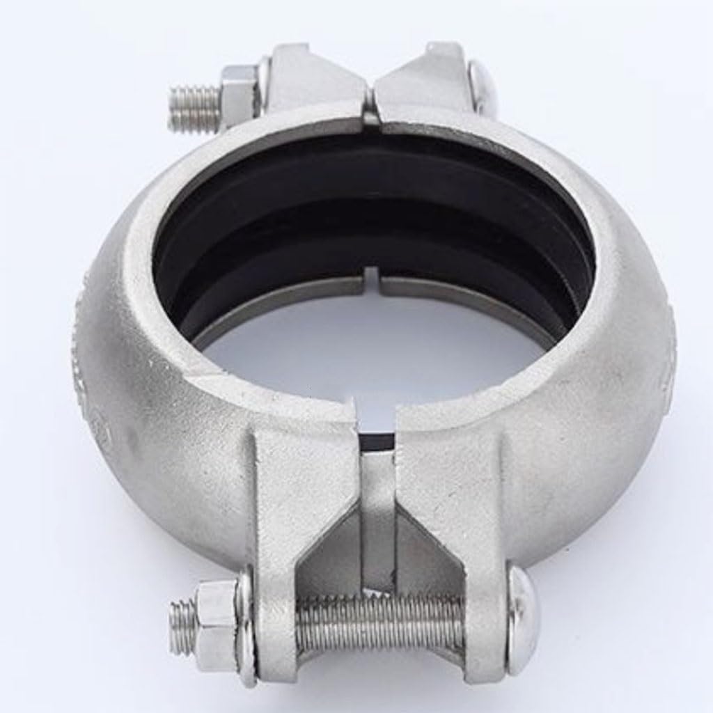 1 Pieza De Abrazadera De Acero Inoxidable 304 De 48 Mm A 108 Mm con Junta De Silicona, Junta De Manguito De Abrazadera, Accesorio De Tubería con Abrazadera De Ranura(108mm)