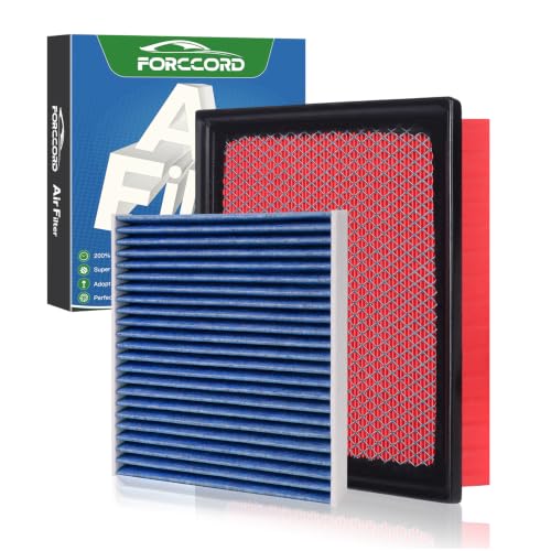 Image of Cabin & Engine Air Filter Kit for Toyota Highlander 2014-19 (2.7L /3.5L Gas) | for Sienna 11-20 (2.7L /3.5L Gas), Camry 12-17 (V6 3.5L Gas), Replace#CF10285 CA10755, Air Filter Replacement Car Accessories