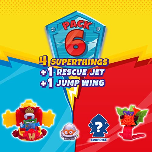 SUPERTHINGS Rescue Force Series - 6-Pack. Includes 4 SuperThings (1 rare silver captain), 1 Rescue Jet and 1 Jump Wing 3/6 - Image 2