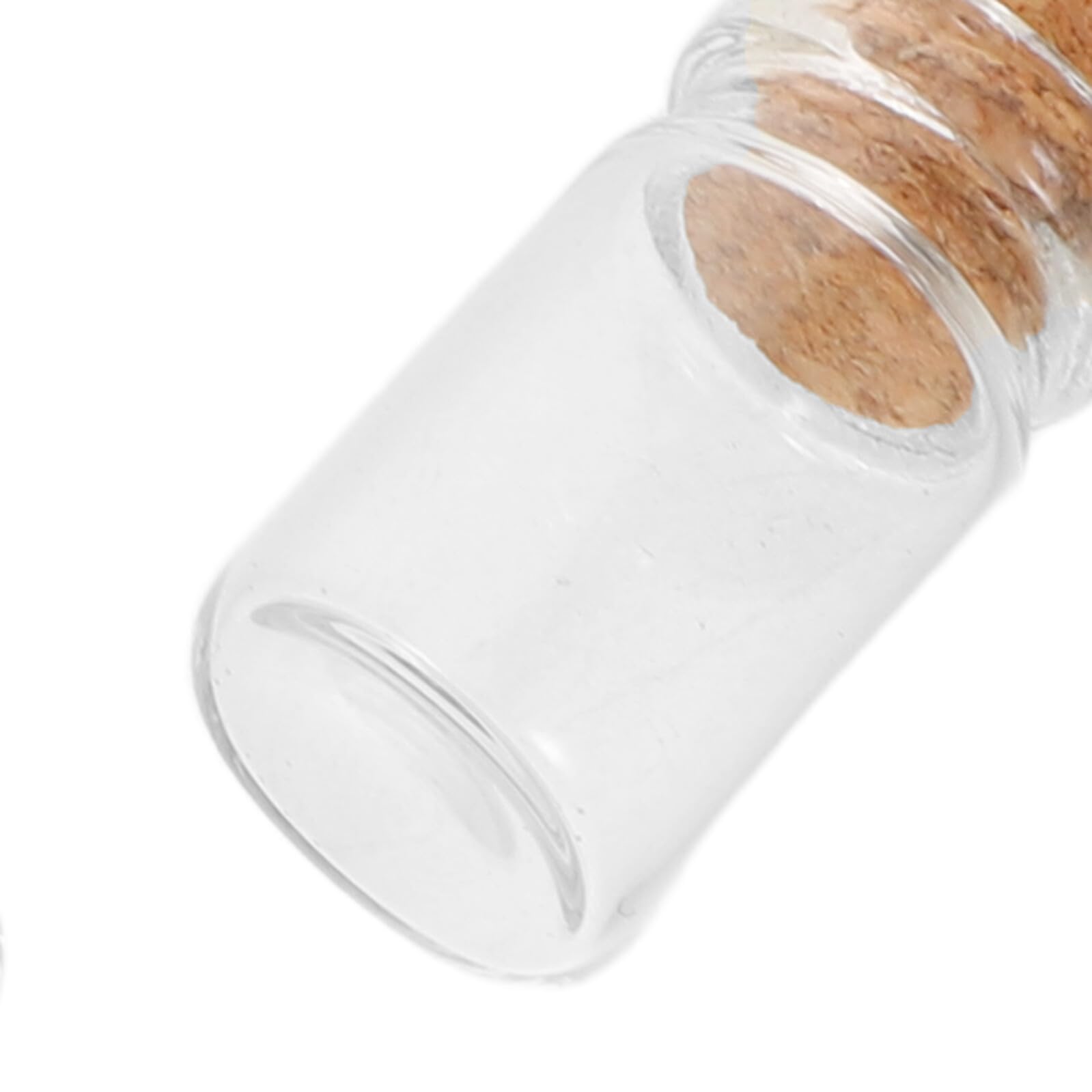 Mini Bottiglie di Vetro con Tappo in Sughero Legno 100 Pezzi da 1ml, Compatte e Portatili per Bomboniere, Fai da Te, Matrimoni e Decorazioni Natalizie