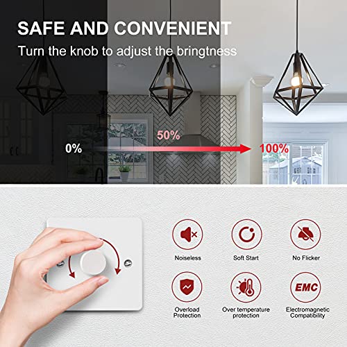 CTSC Led Dimmer Module, Universal Led Dimmer, 1 Gang 2-Way Dimmer Switch, LED 3-100W Push-On/Off Switch Module - Image 4