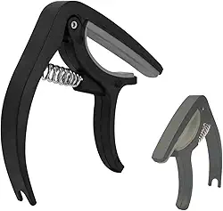 Capo Capotraste Braçadeira Universal para Violão Guitarra Ukulele com Tira e Pino Braçadeira Forrada com Revestimento Espumado de Fixação Rápida