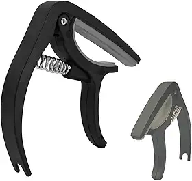 Capo Capotraste Braçadeira Universal para Violão Guitarra Ukulele com Tira e Pino Braçadeira Forrada com Revestimento Espumado de Fixação Rápida