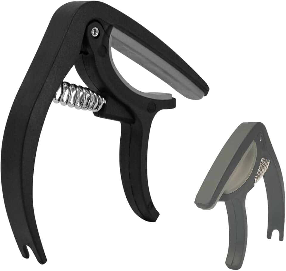 Capo Capotraste Braçadeira Universal para Violão Guitarra Ukulele com Tira e Pino Braçadeira Forrada com Revestimento Espumado de Fixação Rápida