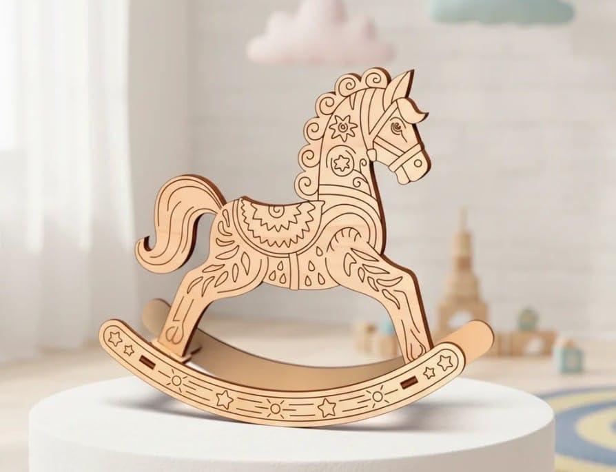 neemtoys® Neem Wooden Pocket Size Swing Horse for Toddlers