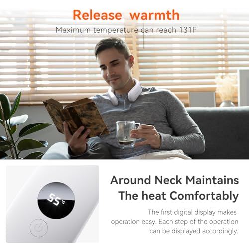 10000mah Rechargeable Neck Warmer,for Necks Up to 8 inches Wide,15 Hours Portable Neck Heater for Men and Women, Outdoor/Indoor/Camping/Fishing/Motorcycling/Skiing