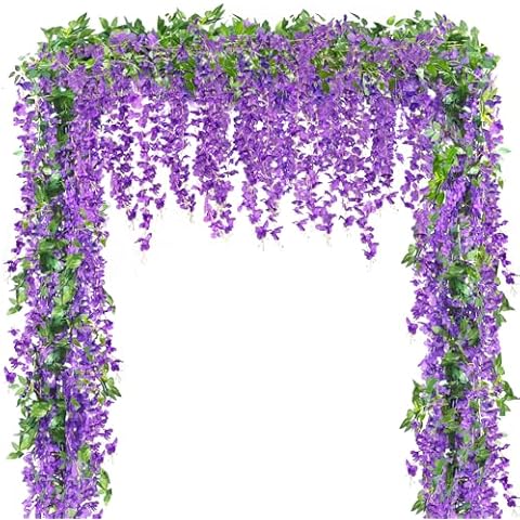 Sggvecsy 6Pcs Artificial Wisteria Garland Cover