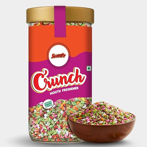 Image of Sweety Crunch Mouth Freshener (170g) | Premium Shahi Mukhwas with Dates, Silver Leaf & Rose Petals | Traditional Digestive After-Meal Refreshment