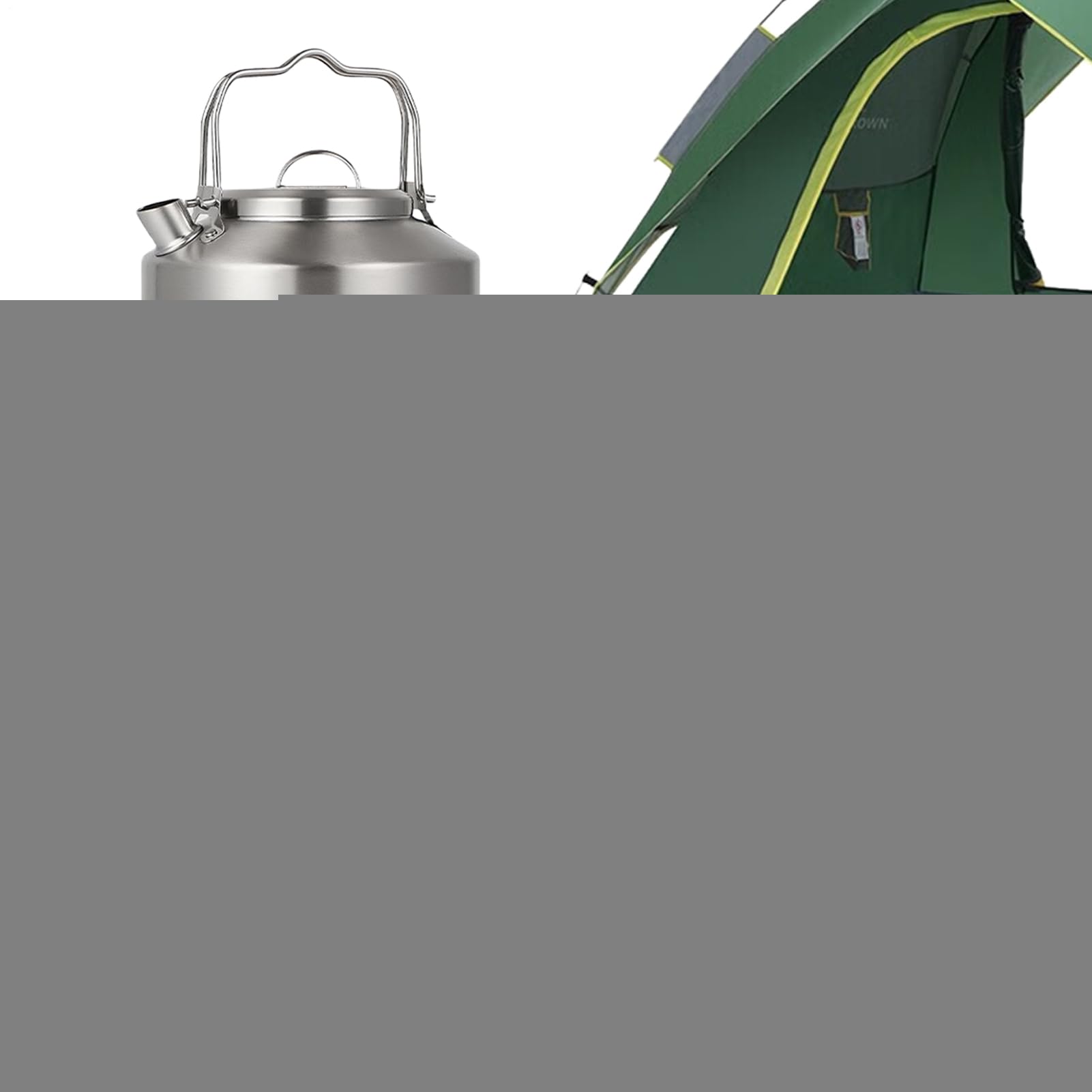 Camping Kochset Lagerfeuer Kochgeschirr Kit Leichte Überlebensausrüstung Tragbare Outdoor-Ausrüstung für Familie Rasen Wandern Erwachsene Reise Picknick Rucksackreisen Edelstahl
