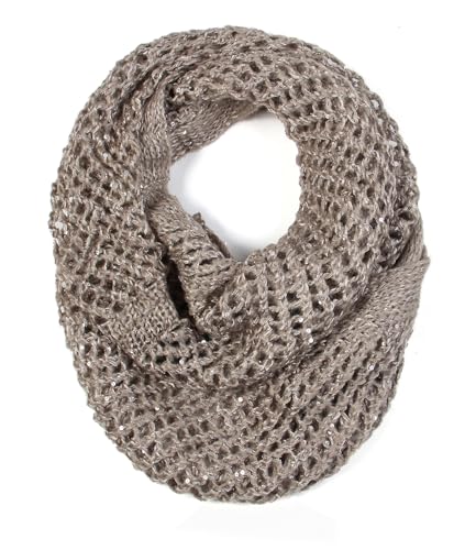 Scarfand's Lacy Knit Patterned Cowl, Infinity Loop...