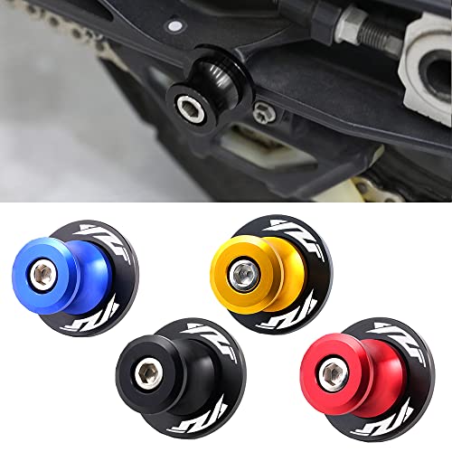 2Pcs 6Mm M6 X1.5 Motorcycle Swing Arm Sliders Spools Cnc Swing Arm Stand Screw For Yamaha Yzf R1 R3 R6 R25 R1000 (Black) #TOP2