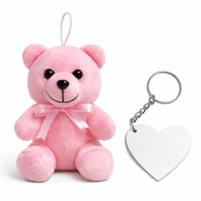 Valentine Day Mini Teddy Bear and Keychain Combo