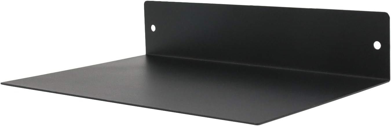 Mitus Floating Shelf Wall Mounted (8 inch x 12 inch) Heavy Duty Industrial Modern Steel, Black