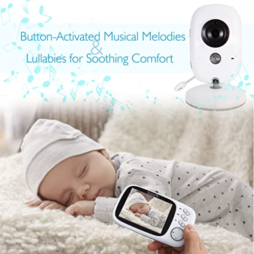 Indoor Video Baby Monitor Long Range Upgraded 850’ Wireless Range, Night Vision, Temperature Monitoring And Portable 2” Color Screen Serenelife Usa Slbcam20 1080P #TOP4