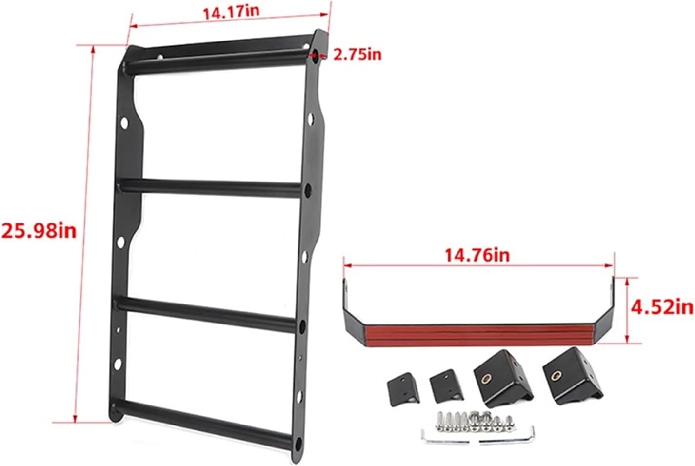 Car Rear Window Expansion Ladder Crawling Ladder Holder Compatible with Suzuki Jimny 2019 Up 4