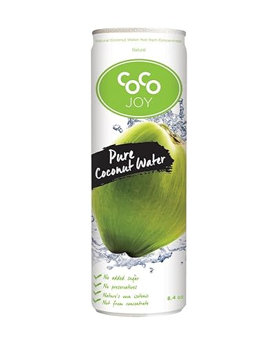 Coco Joy Lata de agua de coco, 8.3 onzas (paquete de 12)