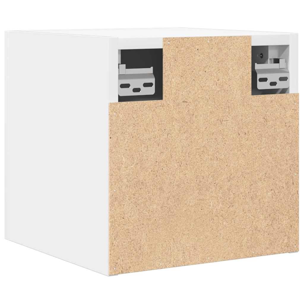 Set di 2 mobili da parete per TV, colore bianco, 30,5 x 30 x 30 cm