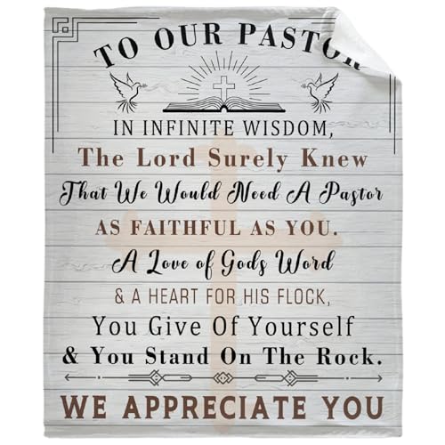 Pastor Appreciation Blanket Gift for Boy Girl Pastor Appreciation Gifts Throw Warm Cozy Soft Plush Lightweight Bedding 40