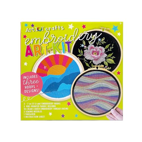 Image of Art 101 Crafts Embroidery Art Kit, Multicolor, 6 /Carton (40066)