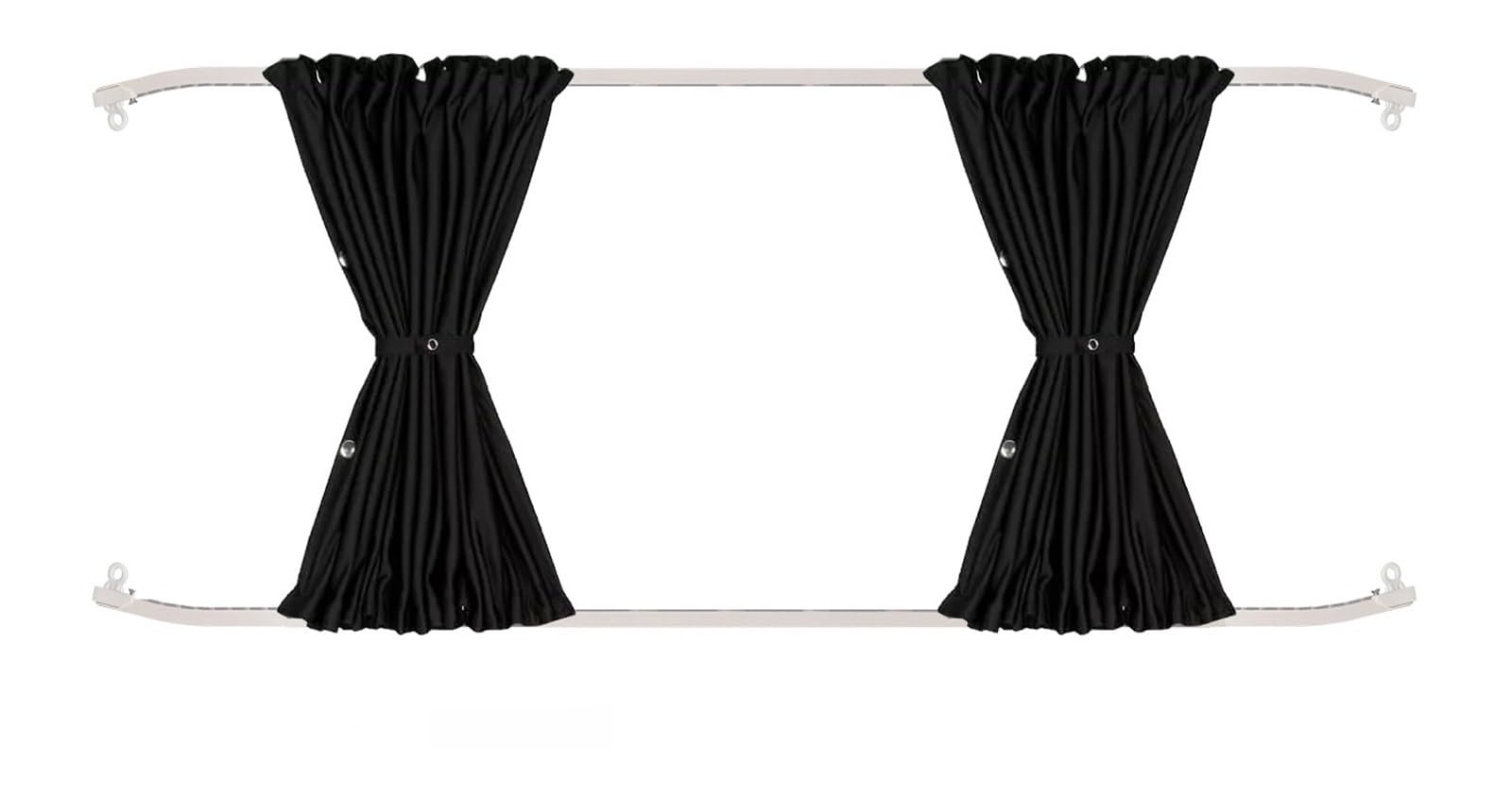 Pare-Brise Rideaux Occultants Pour Fenêtre Et Pare-soleil Avec Glissières, Pour VW Pour Transporter T5 T6 T6.1, Van Travel Camping Pare Soleil Voiture(Tailgate window)