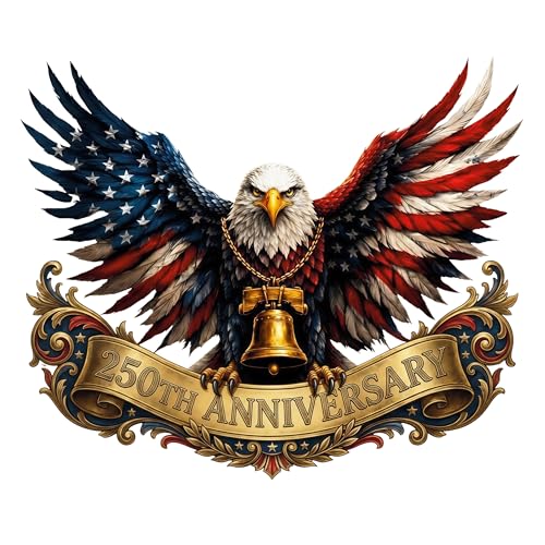 Image of 2-Piece USA 250th Anniversary Patriotic Car Decal