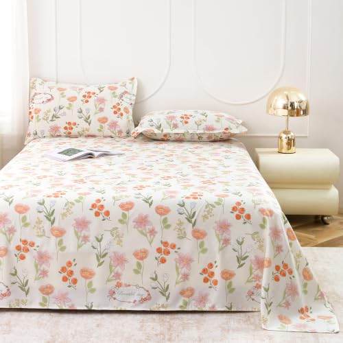 Image of Dew Cotton Bedsheet for Double Bed 160 TC 250 x 225 CM, Beige