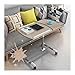 Mobile Lap Table Overbed Table Cart with Mouse Board Table d'appoint pour Ordinateur réglable en Hauteur (Couleur: Couleur châtaigne) (Col châtaigne