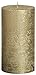 Produktbild BOLSIUS RUSTIK Metallic Stumpenkerze 130 x 68 mm gold