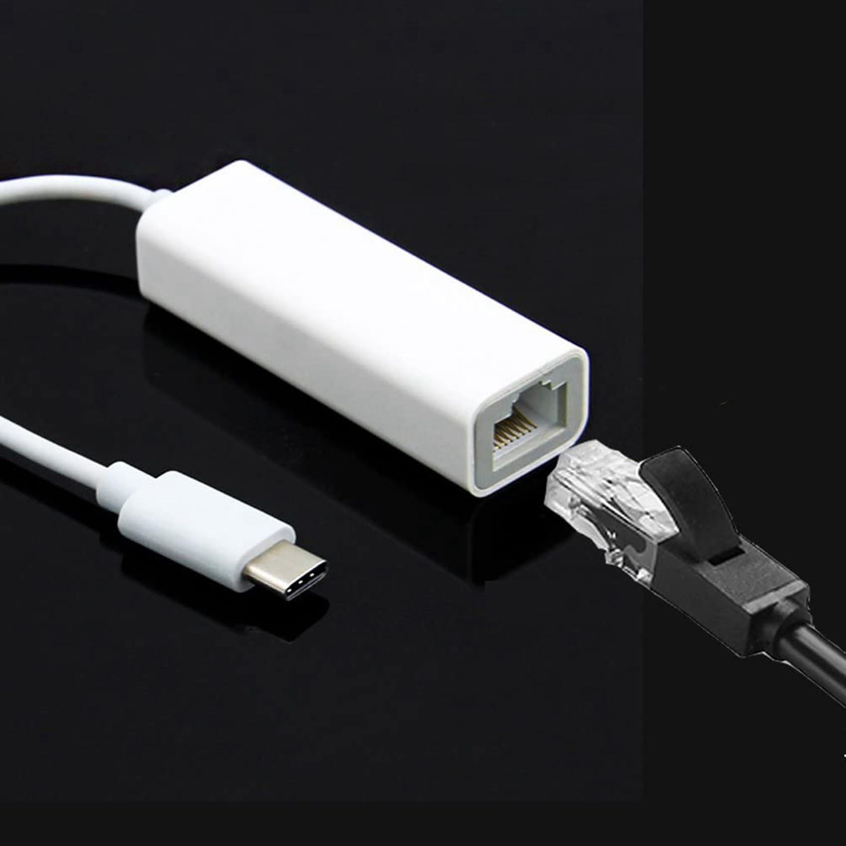Lot de 4 cartes réseau USB-C vers Ethernet RJ45 LAN adaptateurs réseau pour 3