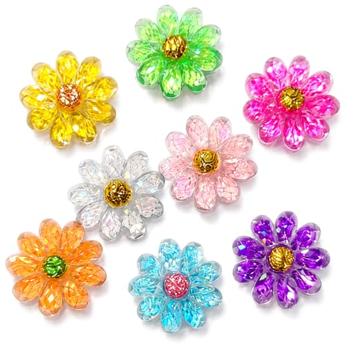 Breloques marguerite cristal anti-perte avec fermoirs souples sabots