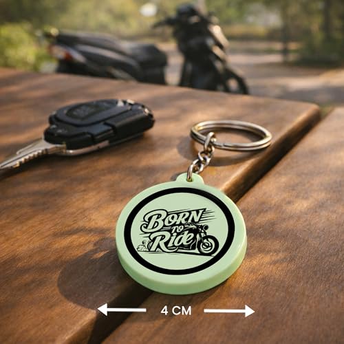 Image of Mi Glow Store Glow in Dark Keychain for Bike Men | Gift for Man | Bike Accessories | Charges in Light Glows in Dark | Key chain for Bike