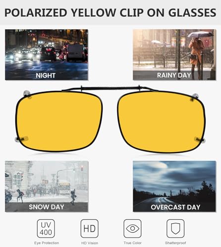Image of Eyekepper Clip on Sunglasses Over Eyeglasses, 57 * 39MM | Sunglass Clips, Polarized Clip-on Shades, Men's Clip ons, Clipon for Women, Attachment for Eyeglass, Snap on 57mmX39mm Lenses