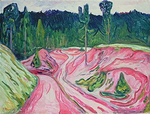 Peinture Forêt en Thuringe Munch Toile 60x90cm pour Habiller un Mur Vide