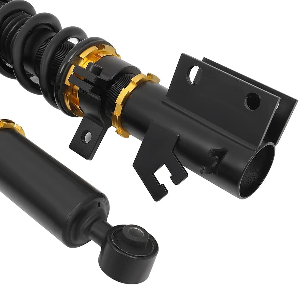 Adjustable Height Coilovers Struts Front And Rear Fit for 2001-2005 for Nissan Almera, 2000-2006 for Nissan Sentra Coil Spring Over Shock (Set of 4) - Golden