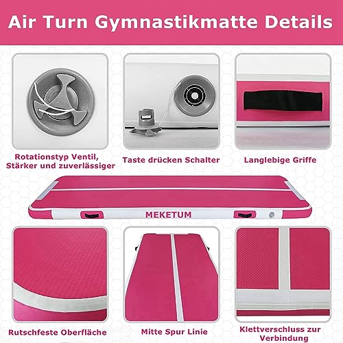 Air Turn Track Matte (Rosa, 5m x 1m x 20cm) - 3