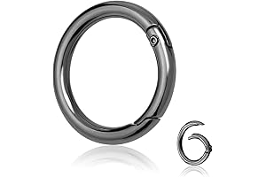 1 Inch 10 Pack Metal Spring O Rings Keychain Clips - DIY Crafting Essential