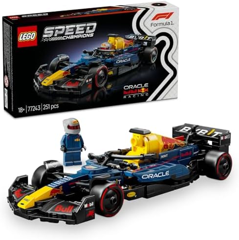 LEGO Speed Champions Oracle Red Bull Racing RB20 F1 Yarış Arabası 77243 – Yetişkinler için Koleksiyonluk Sürücü Minifigürü ve Orijinal Detaylar İçeren Koleksiyonluk Model Yapım Seti (251 Parça) - Görsel 1